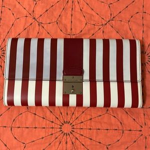 Marc Jacobs The Skunk Striped Handheld Clutch - New with Flaw